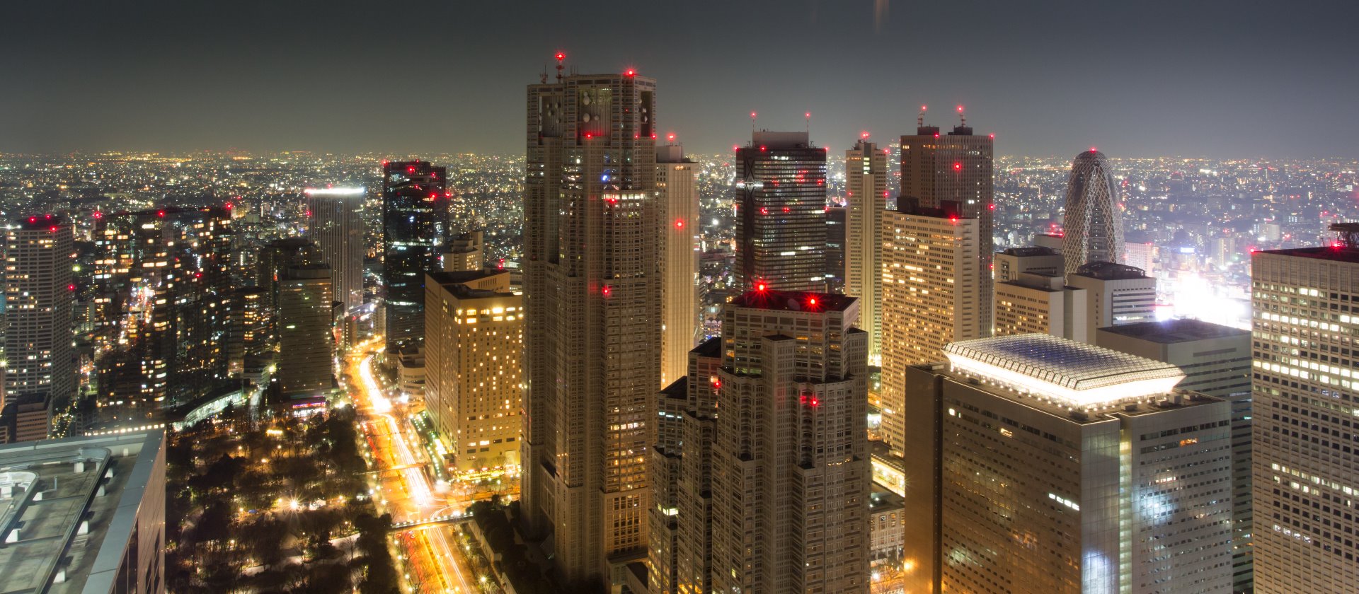 cityscape of tokyo by night, Japan